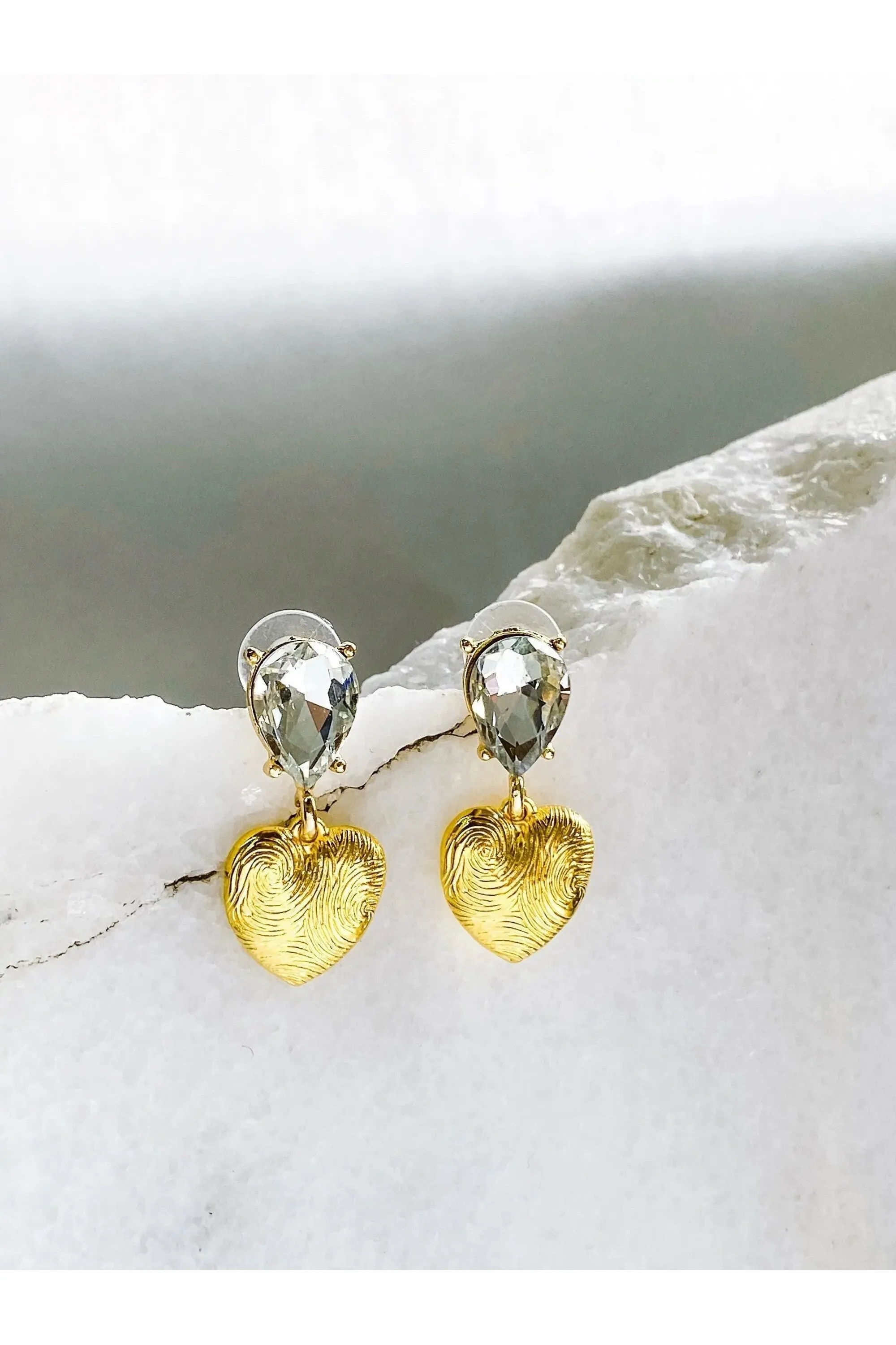 Gold Heart Earrings