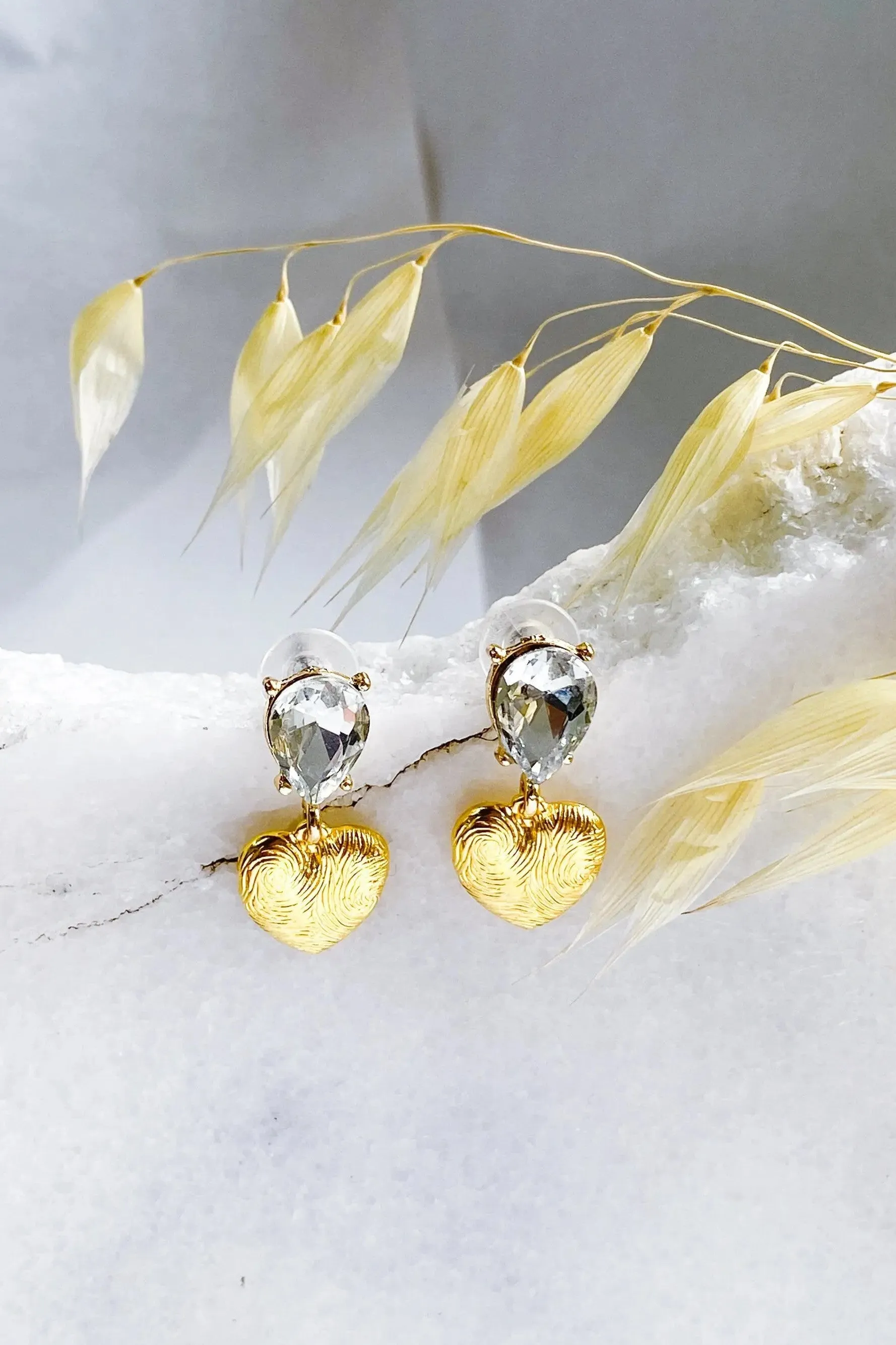 Gold Heart Earrings