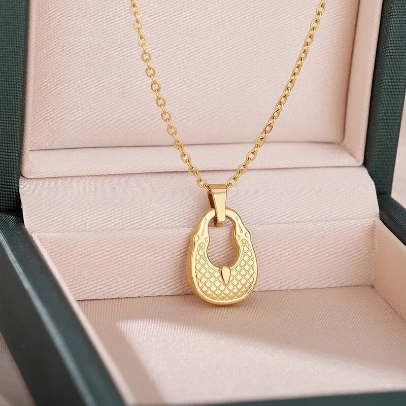 Gothic Bag Pendant Necklaces For Women