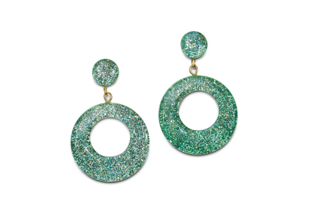 Green Lagoon Glitter Bangle