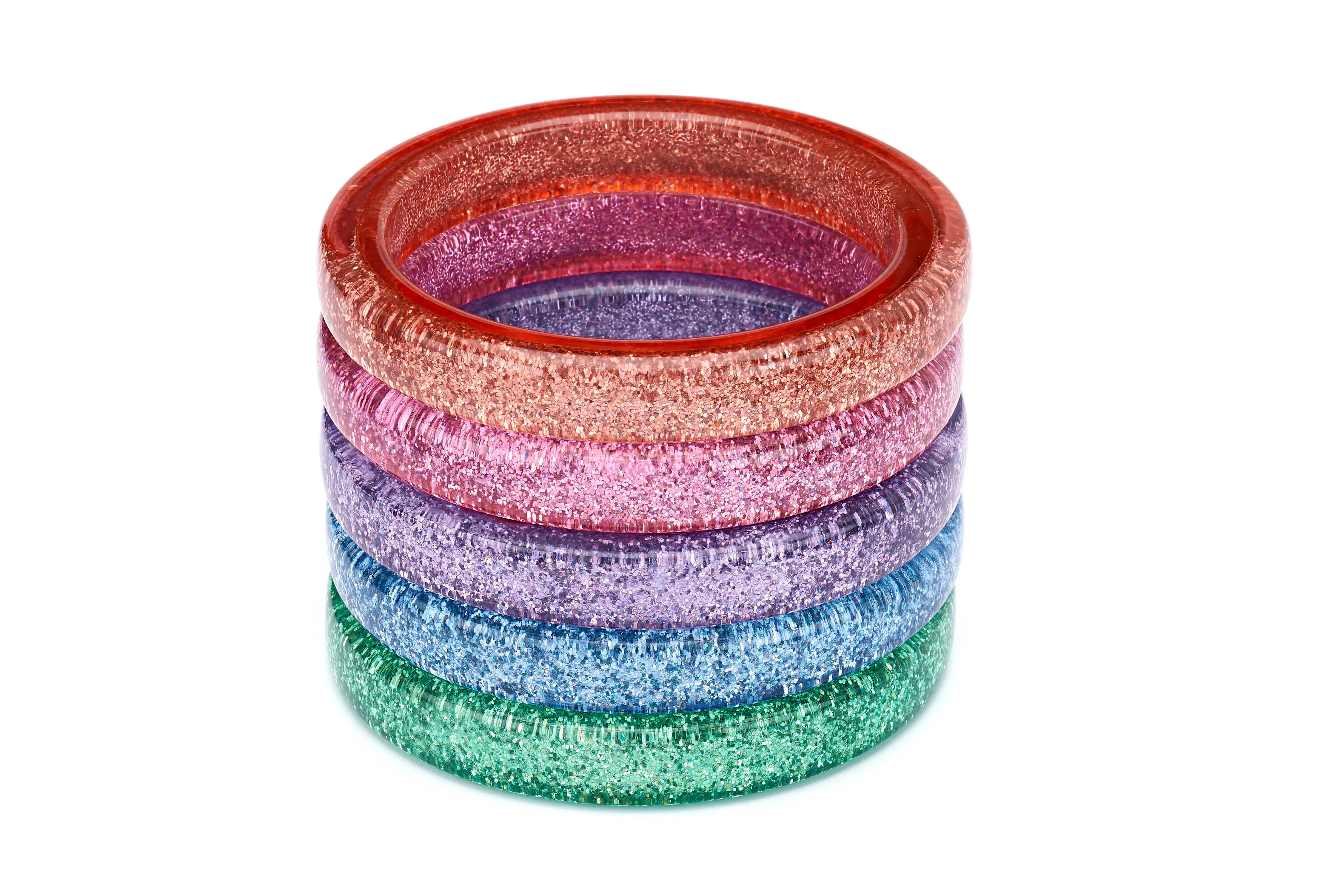 Green Lagoon Glitter Bangle