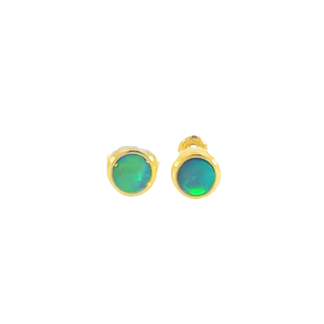 Handmade Opal Stud Earrings - Gold/Silver | Dainty & Cute | Crystal Fire Opal Jewelry | Gift for Her 3mm