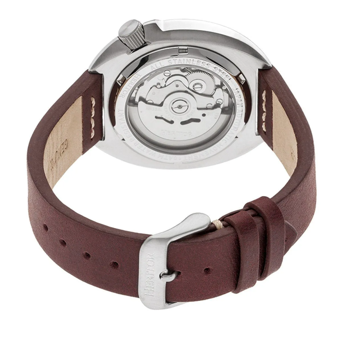 Heritor Automatic Morrison Leather-Band Watch w/Date