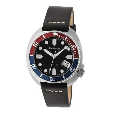Heritor Automatic Morrison Leather-Band Watch w/Date