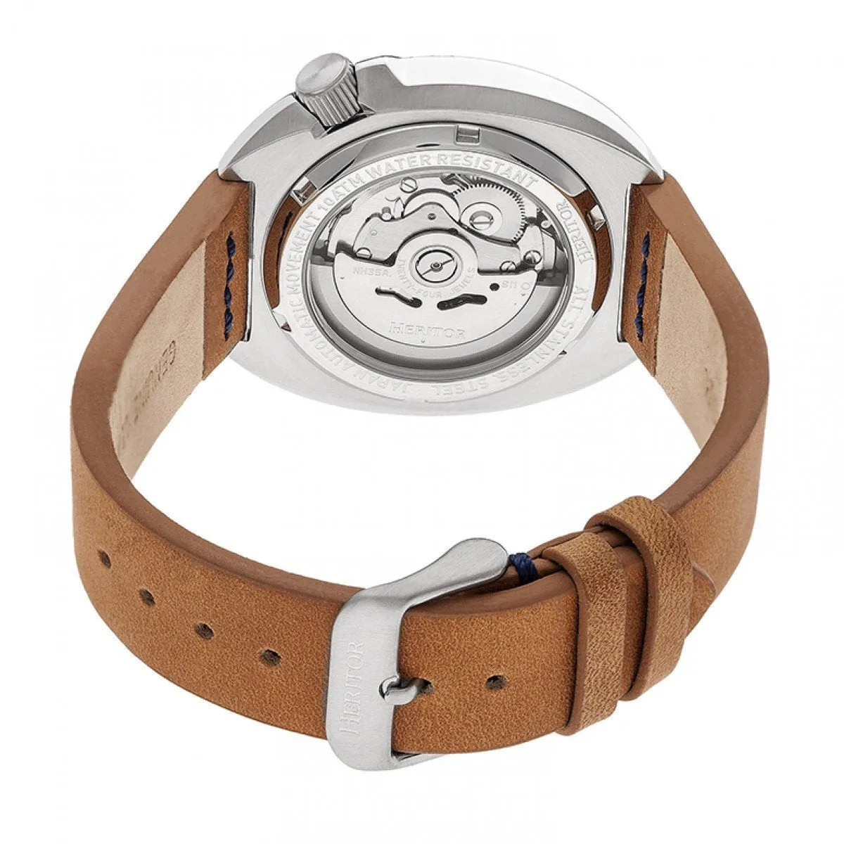 Heritor Automatic Morrison Leather-Band Watch w/Date