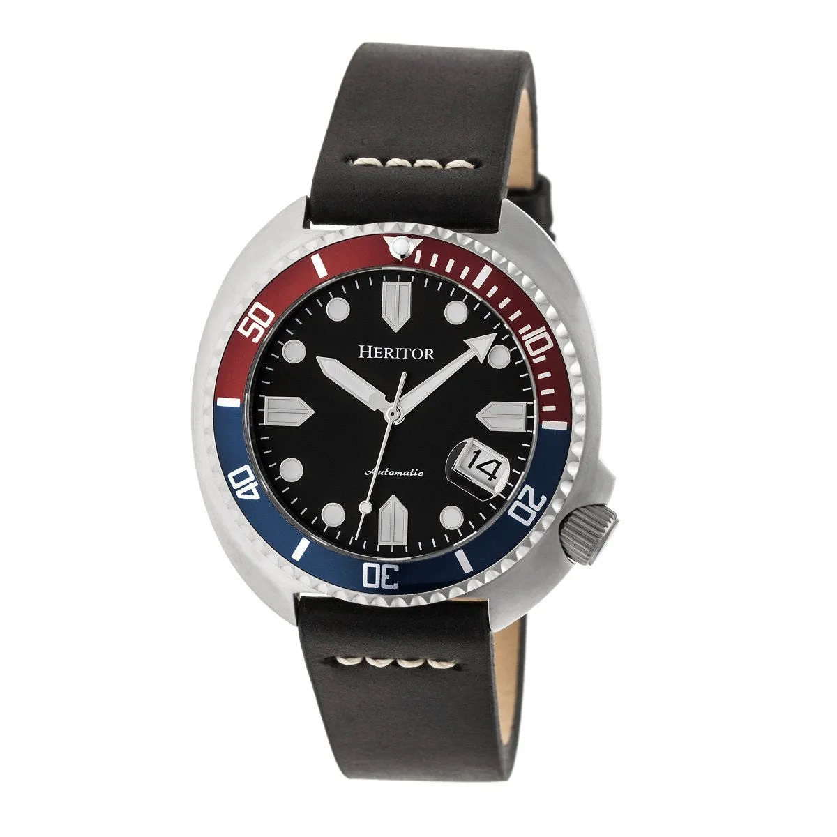 Heritor Automatic Morrison Leather-Band Watch w/Date