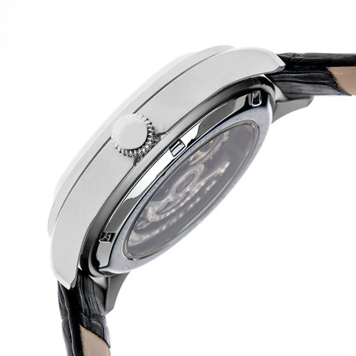 Heritor Automatic Odysseus Leather-Band Skeleton Watch