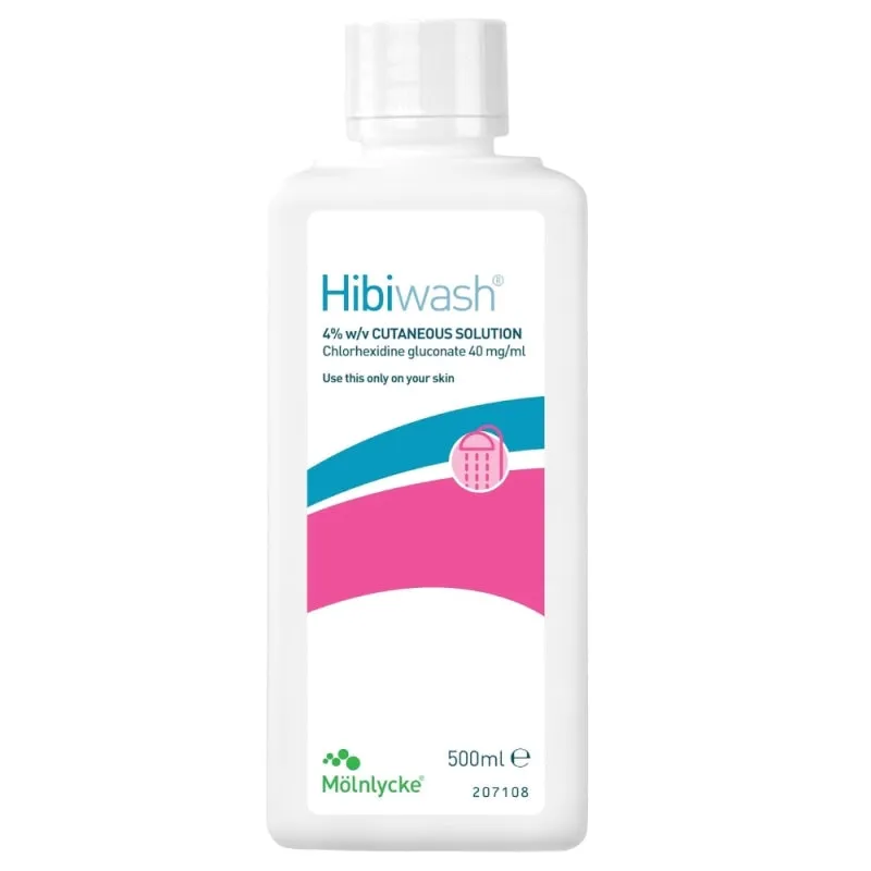 Hibiscrub/Hibiwash Skin Wash - Antimicrobal Skin Cleanser 500ml