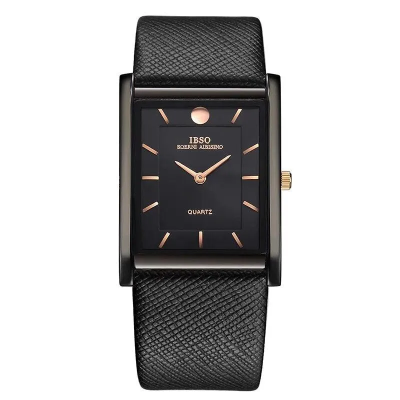 IBSO Ultra-Thin Rectangle Dial Men's Quartz Luxury Watches