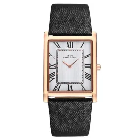 IBSO Ultra-Thin Rectangle Dial Men's Quartz Luxury Watches