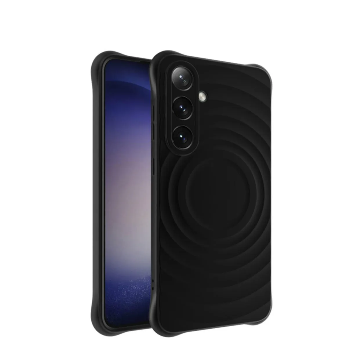 IMAK - Samsung Galaxy S24 FE Rubber Case Ultra Thin Cover - Black