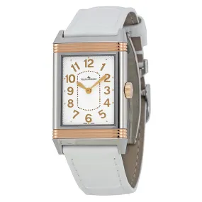 Jaeger LeCoultre Grande Reverso Lady Ultra Thin Silver Dial White Leather Watch Q3204420