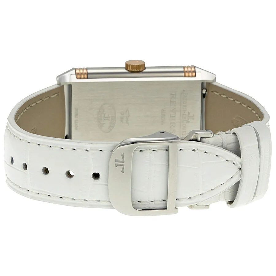 Jaeger LeCoultre Grande Reverso Lady Ultra Thin Silver Dial White Leather Watch Q3204420