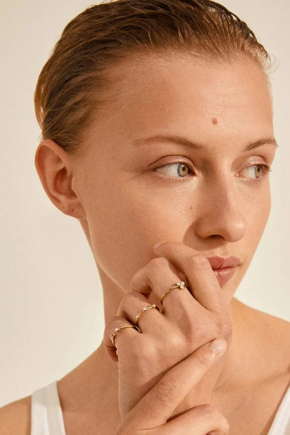 Kamari Gold Plated Crystal EOL Ring