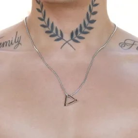Kash Triangle Pendant with Chain Necklace