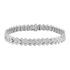 Kaspar & Esh 14k White Gold Chevron Bracelet