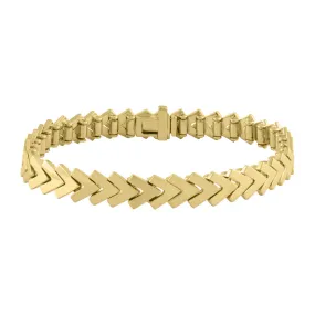 Kaspar & Esh 14k Yellow Gold Chevron Bracelet