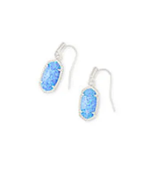 Kendra Scott Lee Silver Drop Earrings In Ocean Kyocera Opal