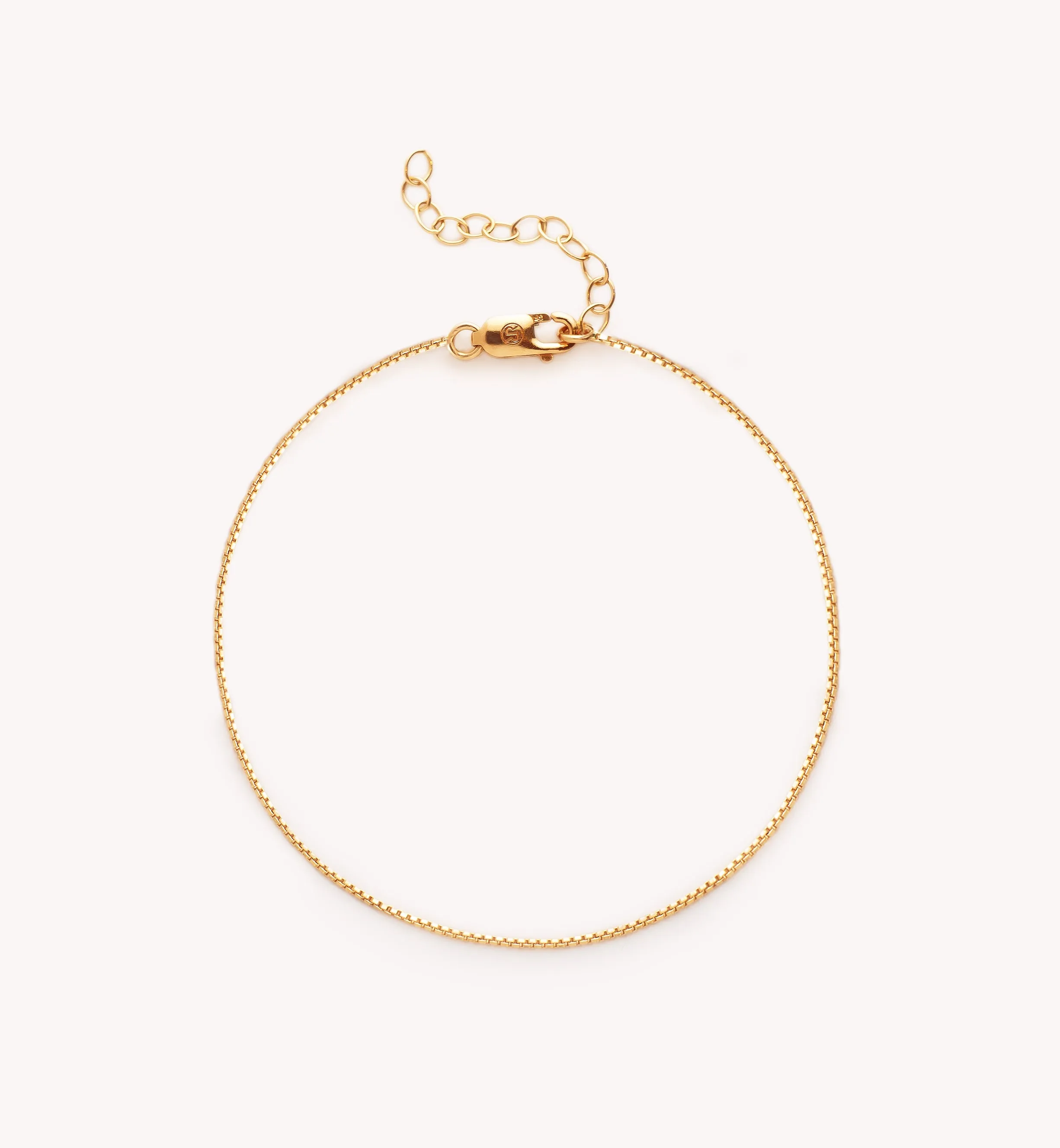 Lottie Thin Box Chain Anklet
