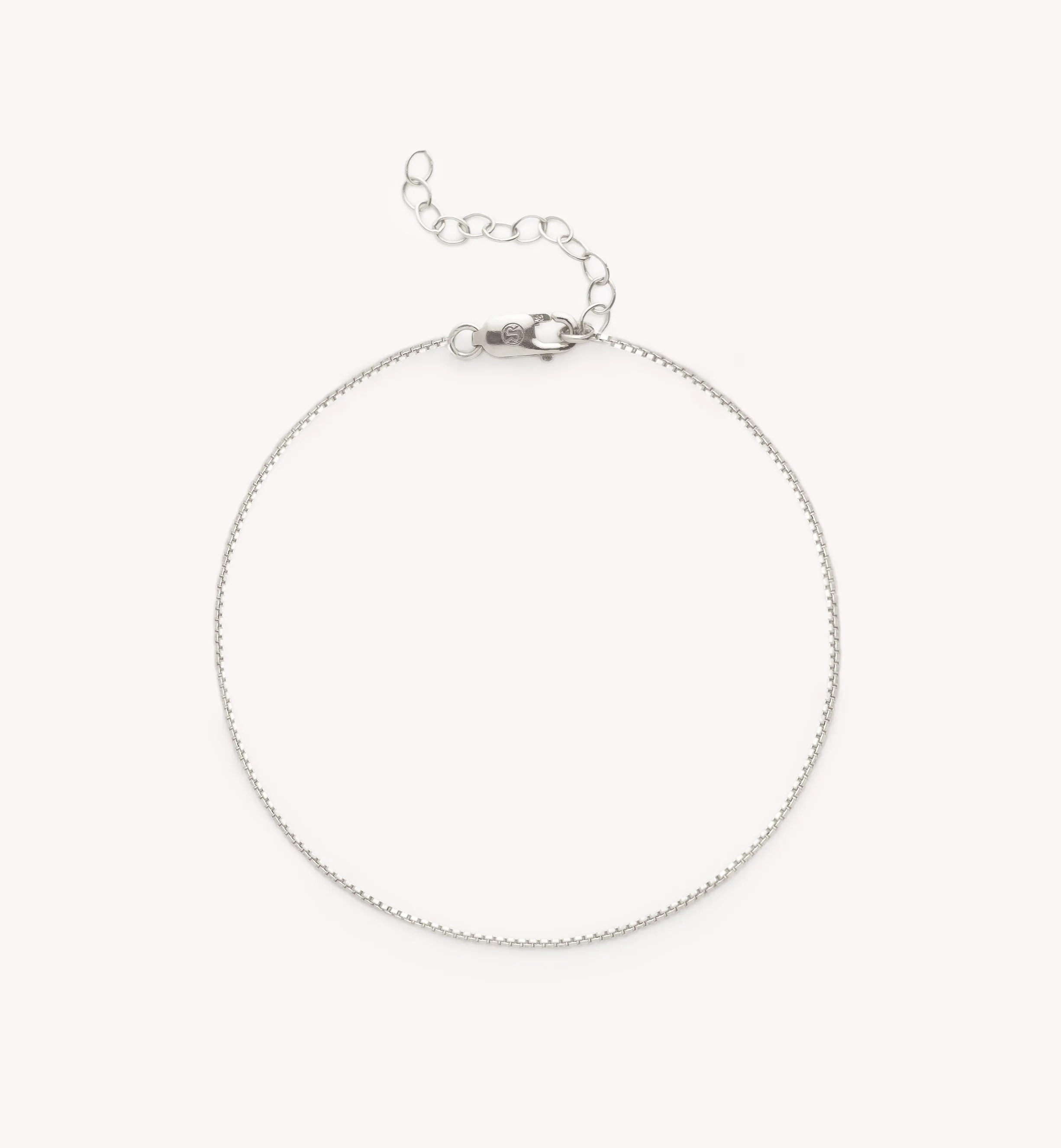 Lottie Thin Box Chain Anklet
