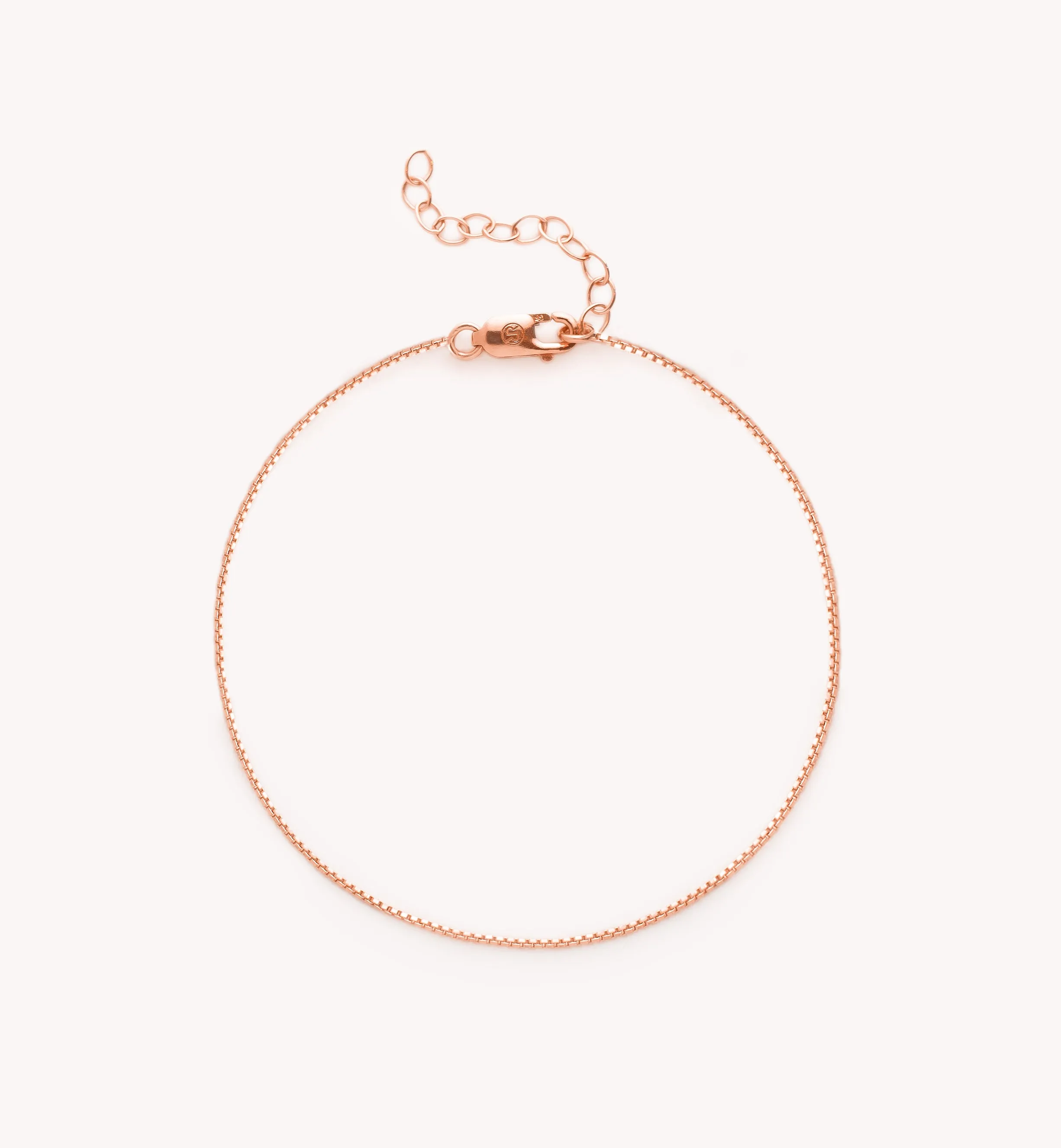 Lottie Thin Box Chain Anklet