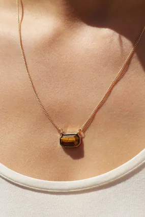 Louche Bisbee Tiger Eye Gemstone Necklace