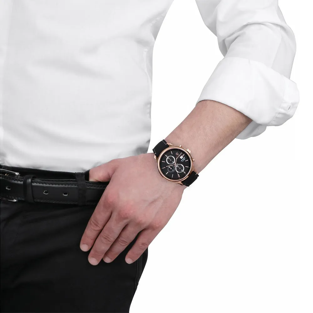 Maserati Gentleman Casual Black Leather Men's Watch - R8871636003