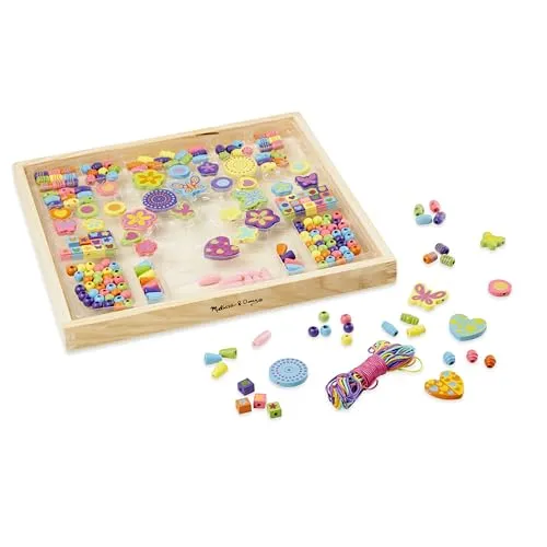 Melissa & Doug Created by Me! Bead Bouquet Deluxe Wooden Bead Set With 220  Beads for Jewelry-Making, for 4  years