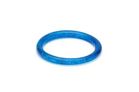 Narrow Blue Glitter Bangle
