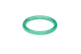Narrow Green Lagoon Glitter Bangle