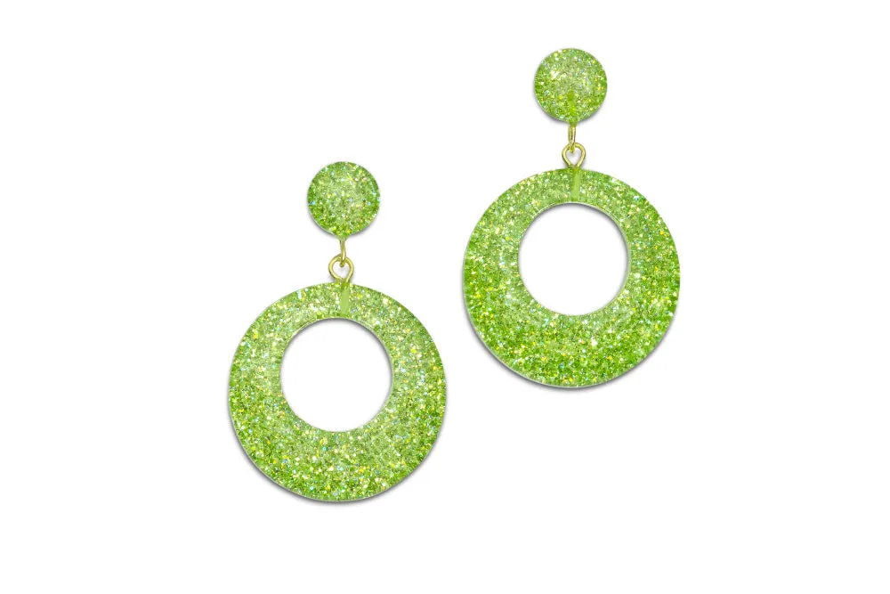 Narrow Lime Glitter Bangle
