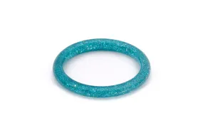 Narrow Teal Glitter Bangle