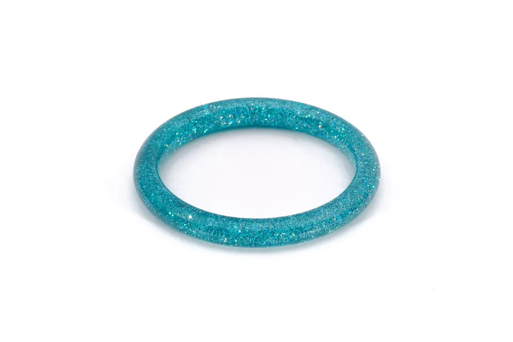 Narrow Teal Glitter Bangle