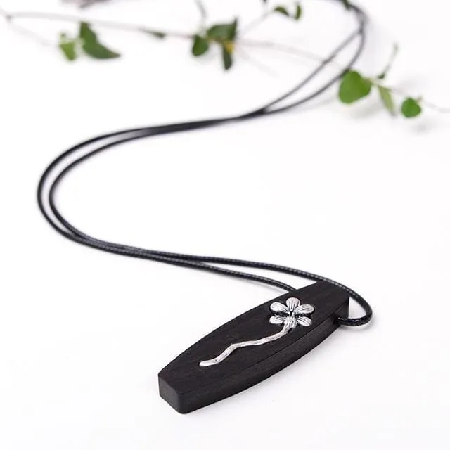 Natural-Wood Handcrafted Pendant Necklace Mens Womens| Meditation Healing Wood Jewelry (13 Styles)