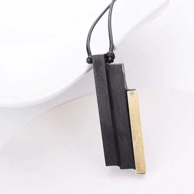 Natural-Wood Handcrafted Pendant Necklace Mens Womens| Meditation Healing Wood Jewelry (13 Styles)