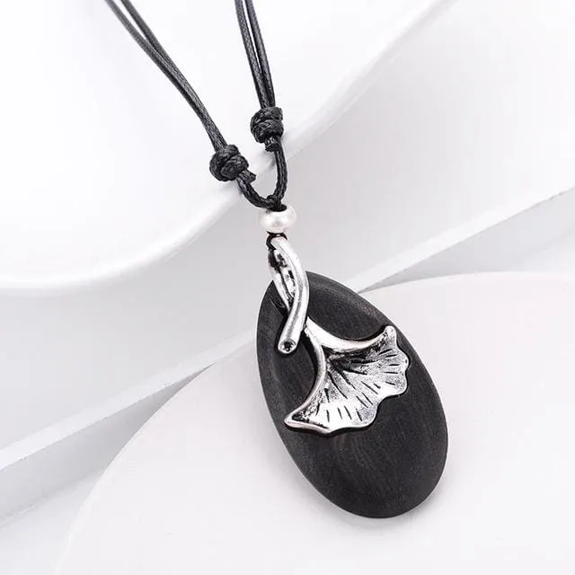 Natural-Wood Handcrafted Pendant Necklace Mens Womens| Meditation Healing Wood Jewelry (13 Styles)