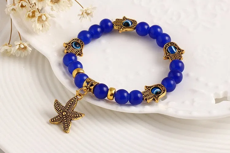 New arrivals men Tibetan Bead wrap Bracelet women hamsa Bracelet vintage Anchor charms jewelry