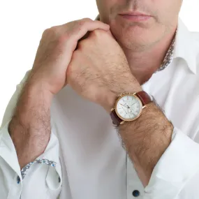 Newbridge Silver Gents Watch Leather Strap