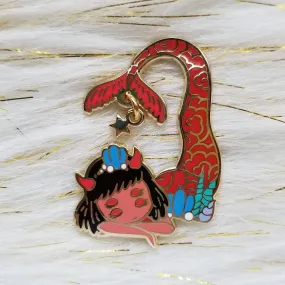 Oni mermaid hard enamel pin