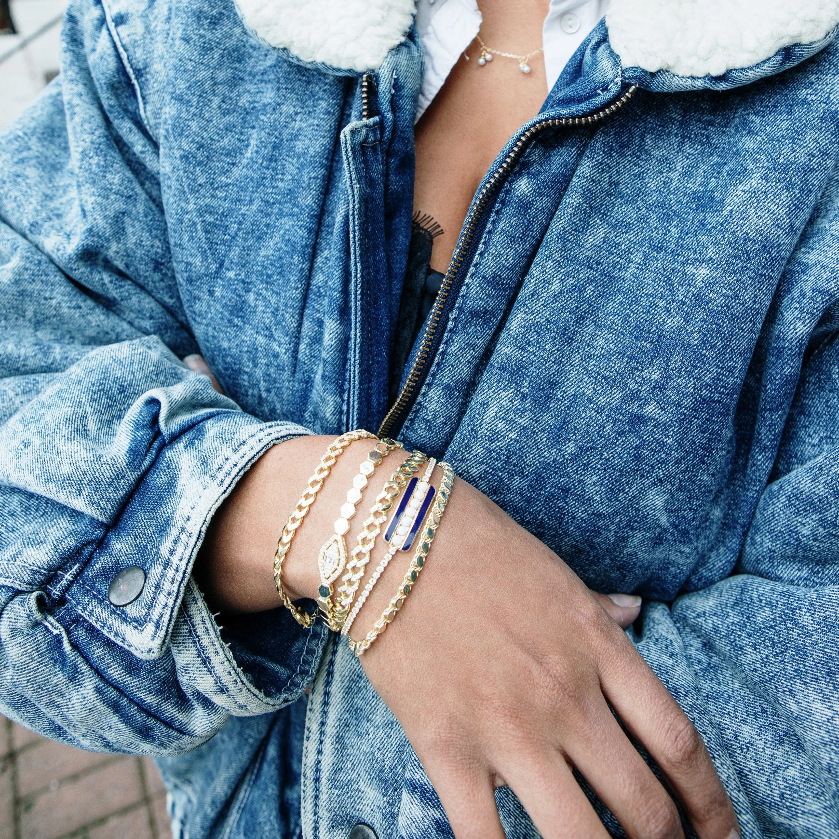 Opal Bar Tennis Bracelets