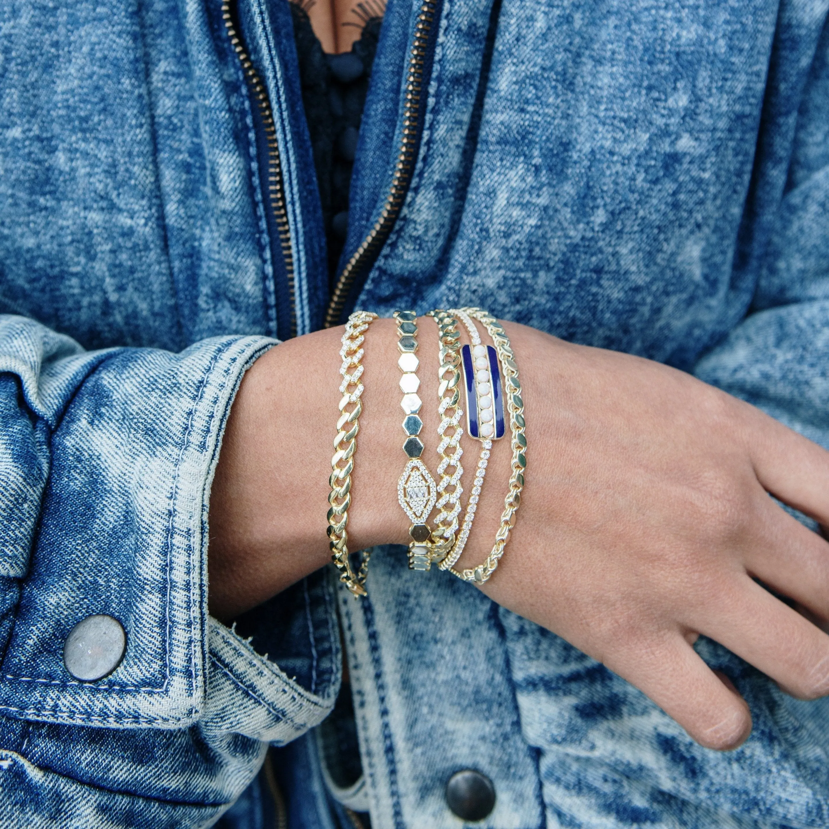 Opal Bar Tennis Bracelets