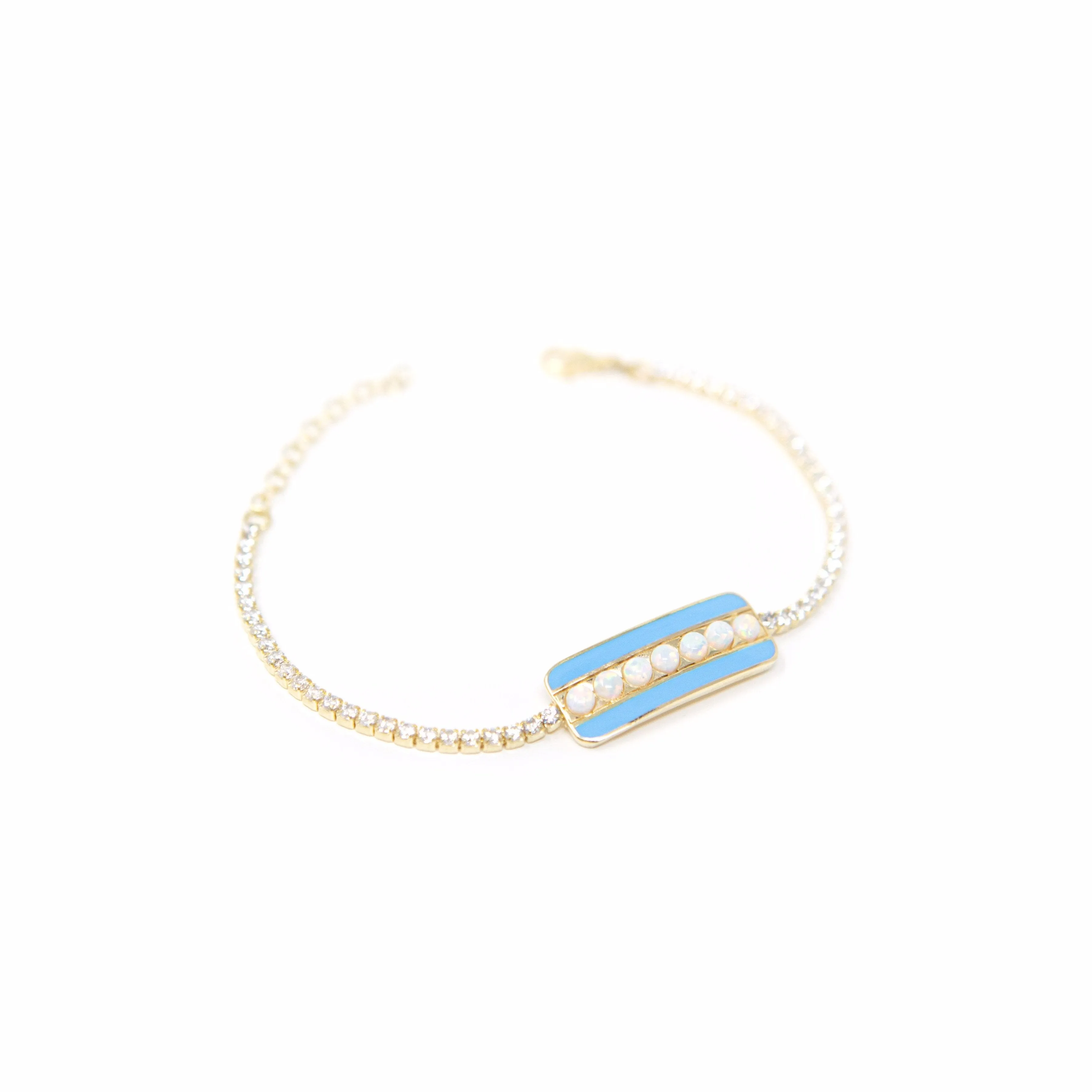 Opal Bar Tennis Bracelets