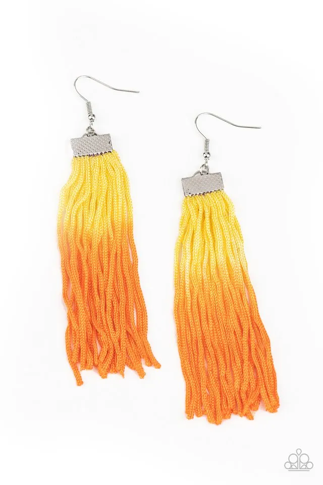 Paparazzi Earring ~ Dual Immersion - Yellow