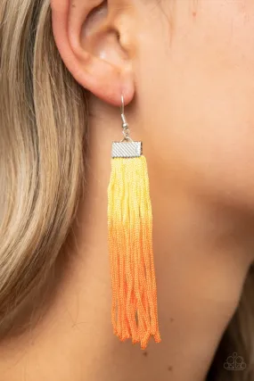 Paparazzi Earring ~ Dual Immersion - Yellow
