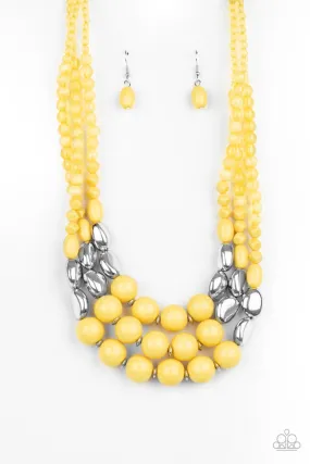 Paparazzi Flamingo Flamboyance - Yellow Necklace