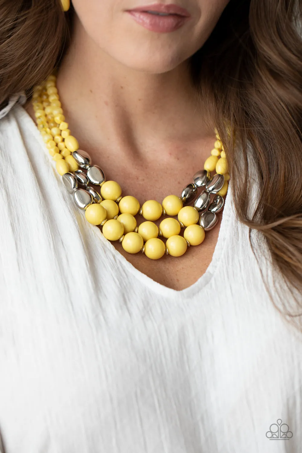Paparazzi Flamingo Flamboyance - Yellow Necklace