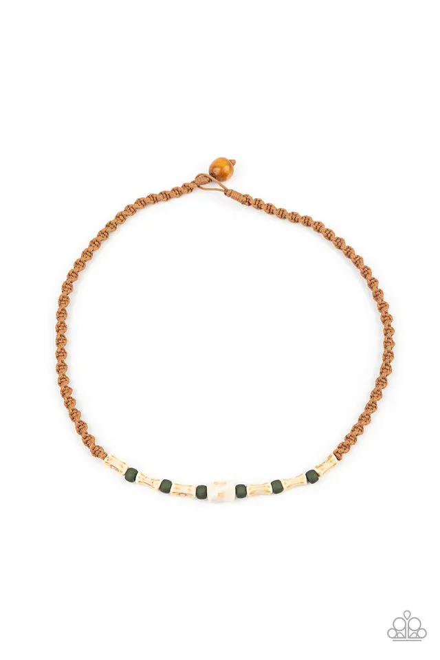 Paparazzi Necklace ~ Beach Shark - Green
