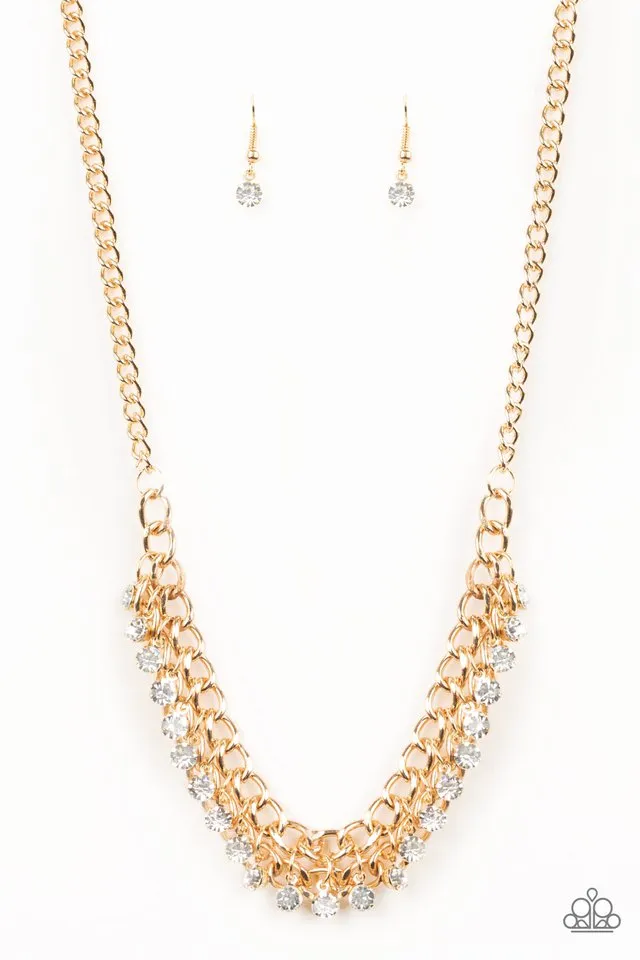 Paparazzi Necklace ~ Glow and Grind - Gold