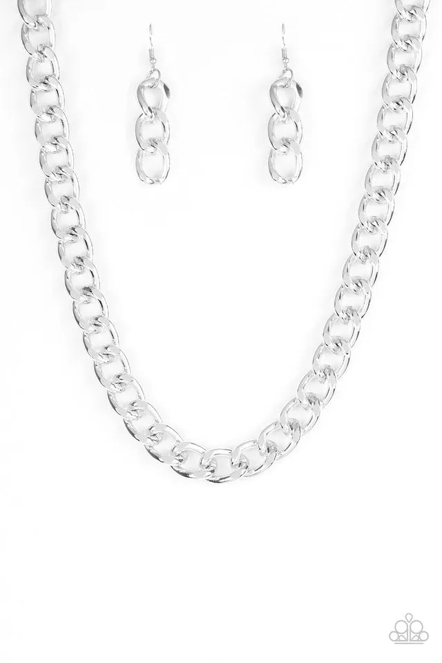 Paparazzi Necklace ~ Heavyweight Champion - Silver