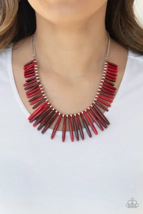 Paparazzi Out of My Element - Red Acrylic Necklace